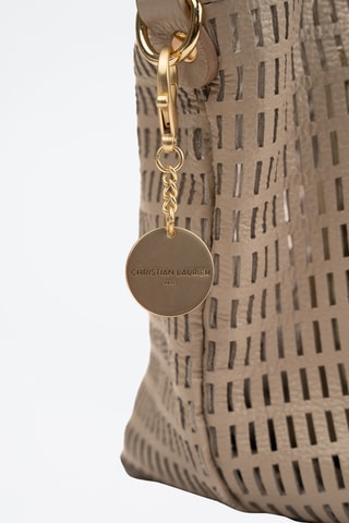 Leren Handtas Soleil - Lichtgrijs