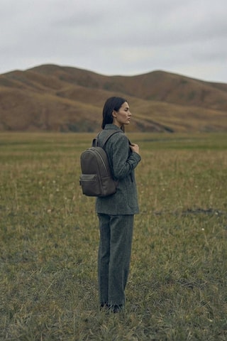 Leren Rugtas Libre - Lichtgrijs