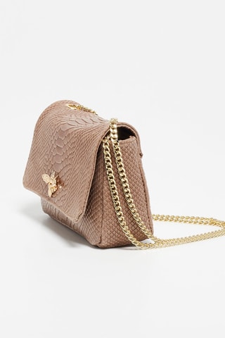 Leren Schoudertas Hera Taupe - Bruin