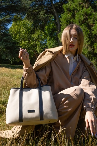 Leren Shopper Diana - Marineblauw