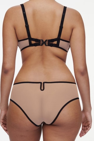 Shorty Vibrate - Negro y beige claro - Chantelle