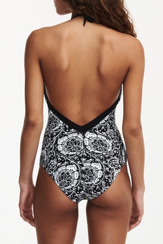 Bañador Flowers - Negro