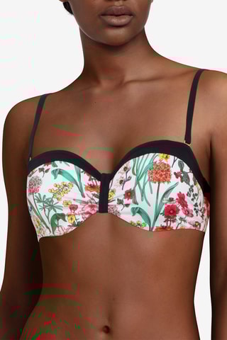 Sujetador de bikini Flowers - Crudo y negro - Chantelle
