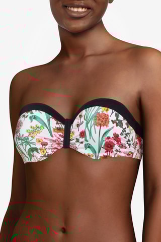 Sujetador de bikini Flowers - Crudo y negro - Chantelle