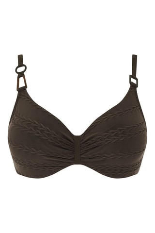 Sujetador de bikini Texture - Marrón