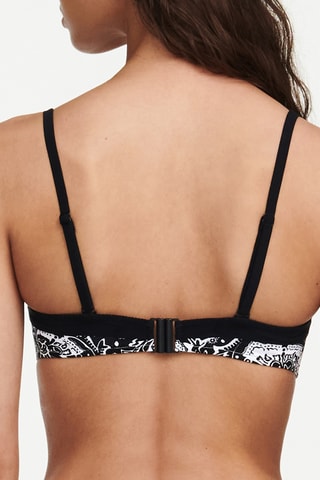 Sujetador de bikini Flowers - Negro