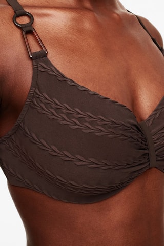 Sujetador de bikini Texture - Marrón