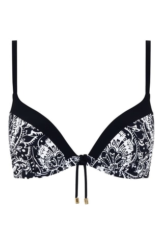 Sujetador de bikini Flowers - Negro
