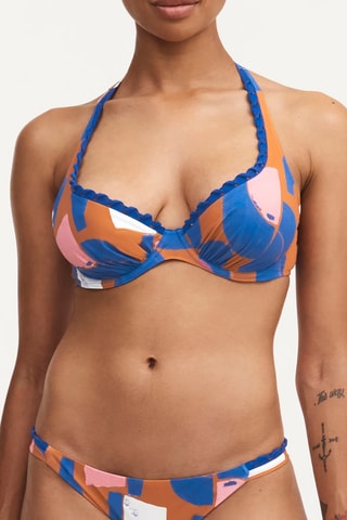 Braga de bikini Tribe - Celeste y marrón