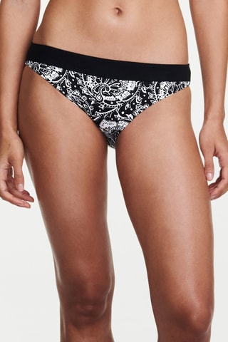 Braga de bikini Flowers - Negro