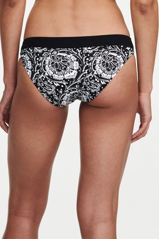 Braga de bikini Flowers - Negro