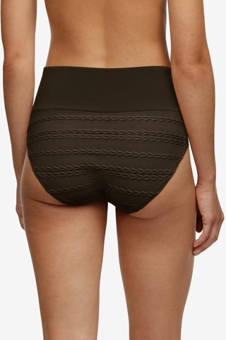 Braga de bikini de talle alto Texture - Marrón