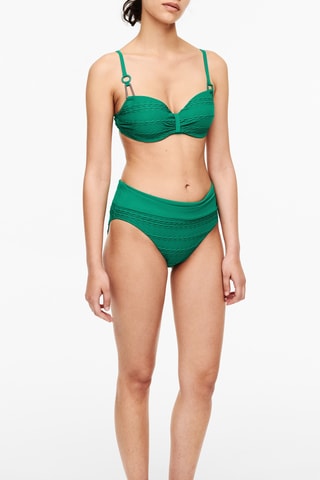 Braga de bikini de talle alto Texture - Verde claro