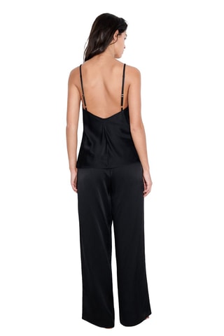 Top de pijama de seda Mystic - Negro - Chantelle