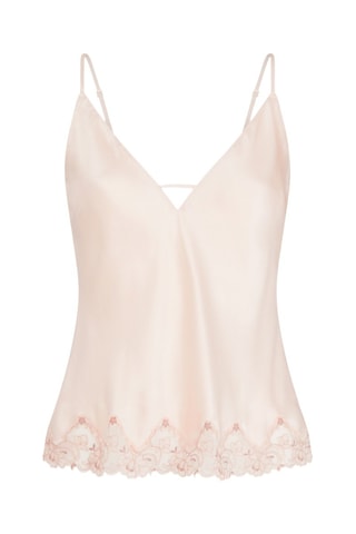 Top de pijama de seda Cabaret - Rosa - Chantelle