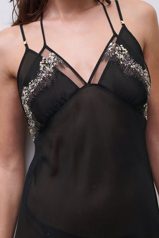 Picardías de seda Genesis - Negro - Chantelle X