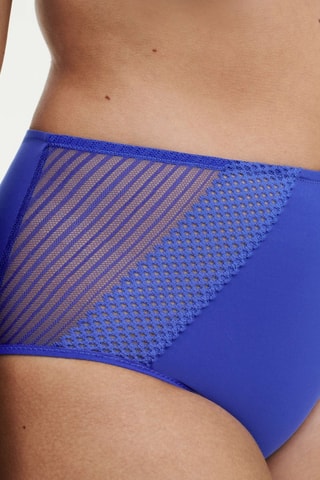 Cueca de cintura alta Play - Azul-real - Chantelle Pulp