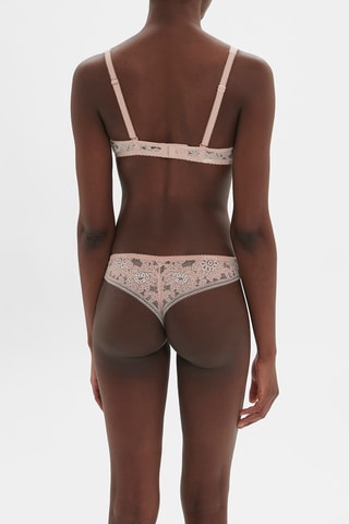 Tanga en dentelle Festive - Rose