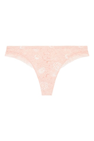 Tanga en dentelle Festive - Rose