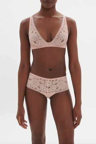 Shorty en dentelle Festive - Rose