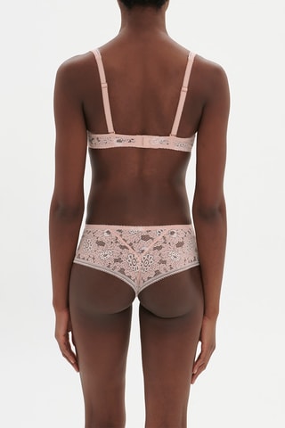 Shorty en dentelle Festive - Rose