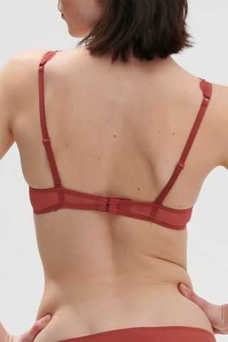 Soutien-gorge push-up Singulière - Rouge brique