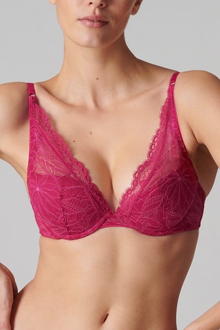 Soutien-gorge push-up Exotica - Rouge framboise