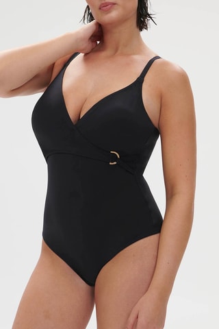 Maillot 1 pièce coques Palmeraie - Noir