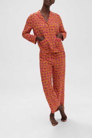 Chemise de pyjama Songe - Rose et jaune