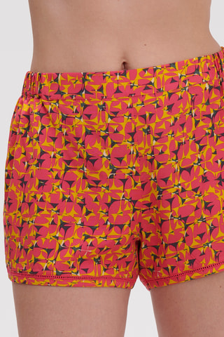 Short de pyjama taille haute Songe - Rose et jaune