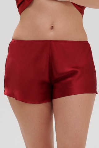 Short de pyjama en soie Dream - Bordeaux
