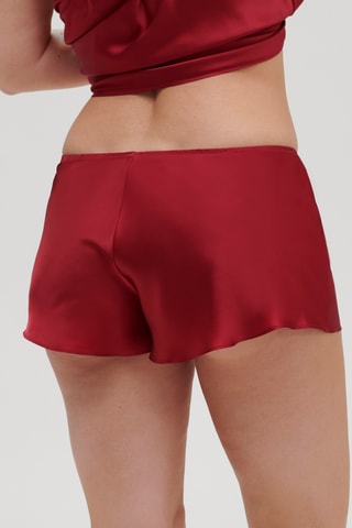 Short de pyjama en soie Dream - Bordeaux