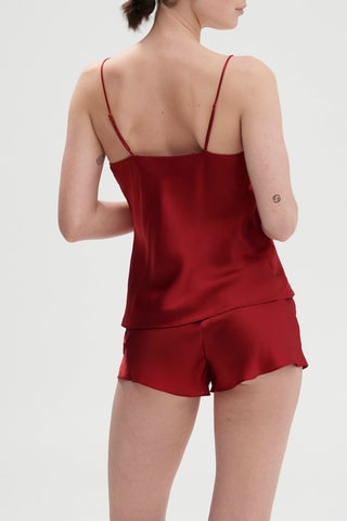 Short de pyjama en soie Dream - Bordeaux