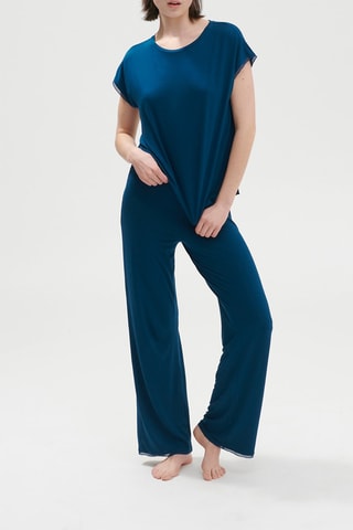 Pantalon de pyjama Aurore - Bleu pétrole
