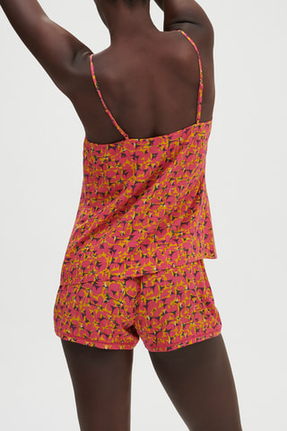 Caraco de pyjama Songe - Rose et jaune