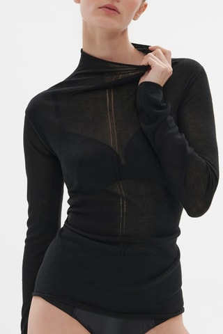 T-shirt de pyjama en laine - Noir