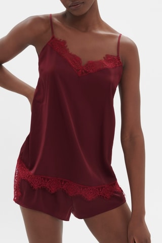 Caraco Satin Secrets - Bordeaux