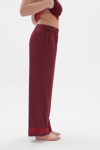 Pantalon de pyjama Satin Secrets - Bordeaux
