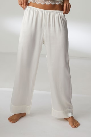 Pantalon de pyjama en soie Dream - Ecru