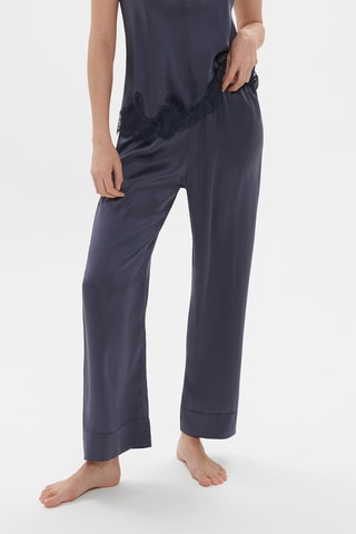 Pantalon de pyjama en soie Dream - Bleu marine