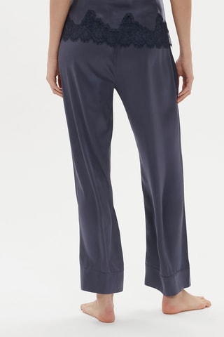 Pantalon de pyjama en soie Dream - Bleu marine