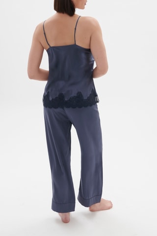 Pantalon de pyjama en soie Dream - Bleu marine