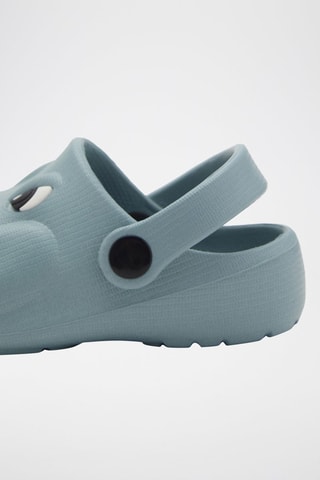 Tongs à motif dragon - Bleu clair