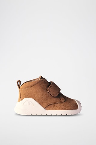 Tennis cuir biomecanics - Marron et blanc