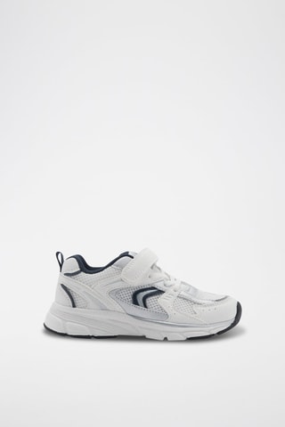 Tennis combinées Velcro - Blanc