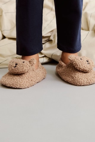 Chaussons ours - Beige