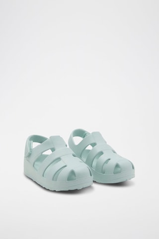 Sandales lanières Velcro - Vert menthe