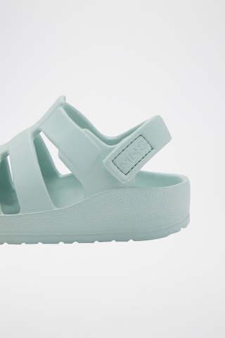 Sandales lanières Velcro - Vert menthe