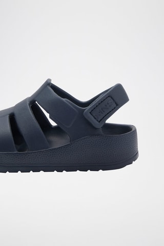 Sandales lanières Velcro - Bleu marine