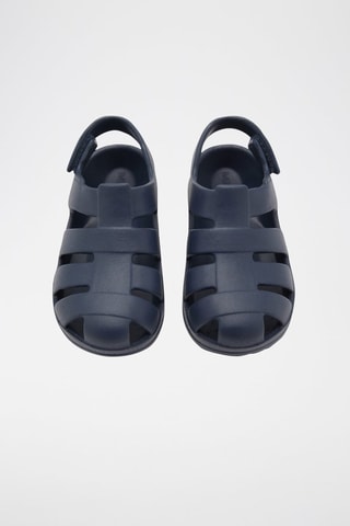 Sandales lanières Velcro - Bleu marine